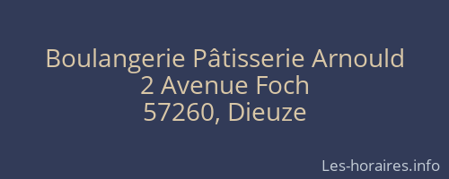 Boulangerie Pâtisserie Arnould