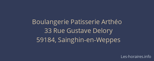 Boulangerie Patisserie Arthéo