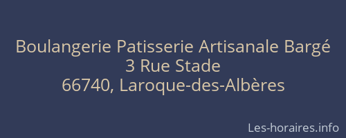 Boulangerie Patisserie Artisanale Bargé