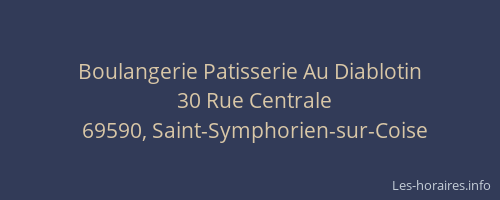 Boulangerie Patisserie Au Diablotin