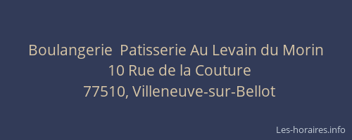 Boulangerie  Patisserie Au Levain du Morin