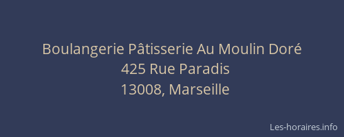 Boulangerie Pâtisserie Au Moulin Doré