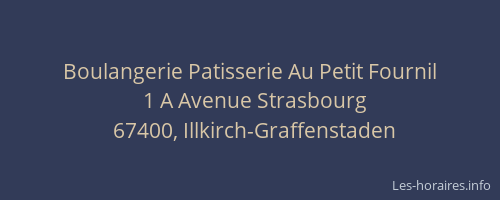 Boulangerie Patisserie Au Petit Fournil