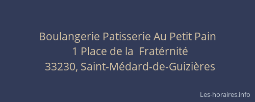 Boulangerie Patisserie Au Petit Pain