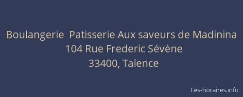 Boulangerie  Patisserie Aux saveurs de Madinina