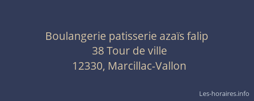 Boulangerie patisserie aza&iuml;s falip
