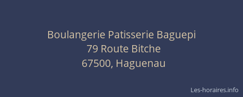 Boulangerie Patisserie Baguepi