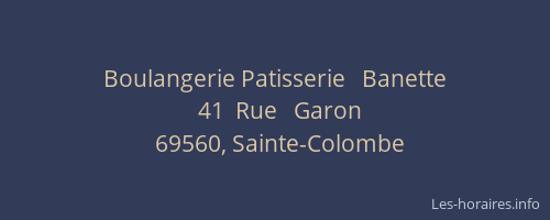 Boulangerie Patisserie   Banette