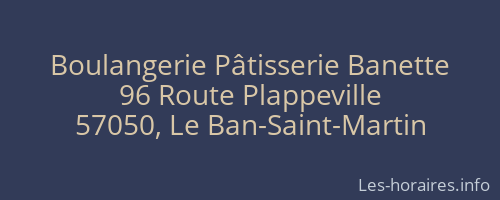 Boulangerie Pâtisserie Banette