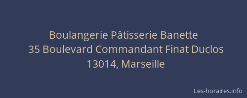 Boulangerie Pâtisserie Banette