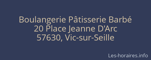 Boulangerie Pâtisserie Barbé