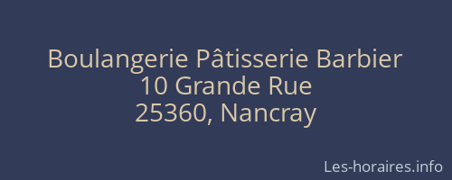 Boulangerie Pâtisserie Barbier