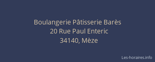 Boulangerie Pâtisserie Barès