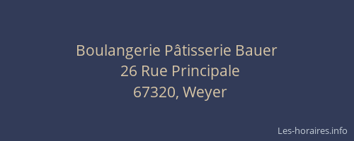 Boulangerie Pâtisserie Bauer
