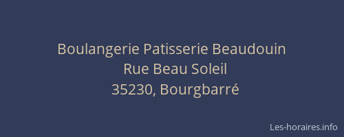 Boulangerie Patisserie Beaudouin