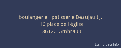boulangerie - patisserie Beaujault J.
