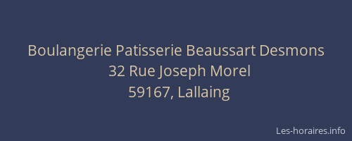 Boulangerie Patisserie Beaussart Desmons