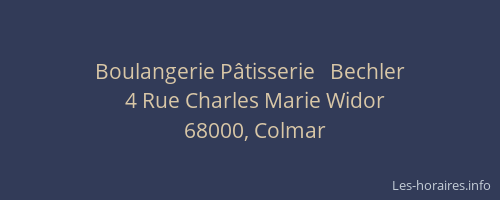 Boulangerie Pâtisserie   Bechler