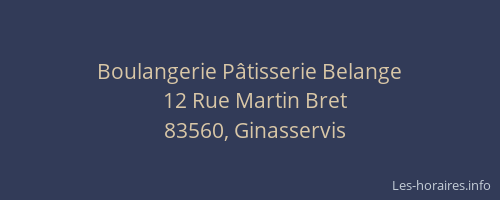 Boulangerie Pâtisserie Belange