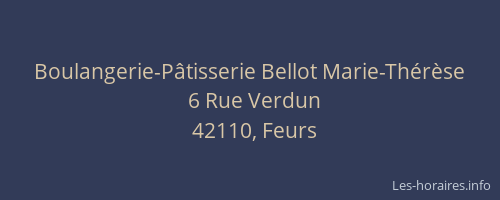 Boulangerie-Pâtisserie Bellot Marie-Thérèse