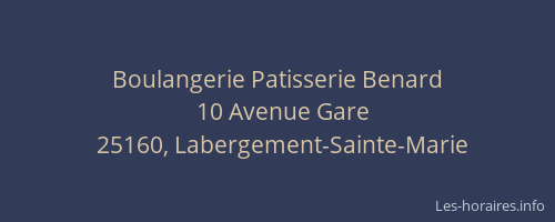 Boulangerie Patisserie Benard