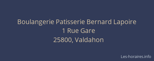 Boulangerie Patisserie Bernard Lapoire