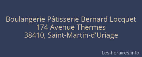 Boulangerie Pâtisserie Bernard Locquet