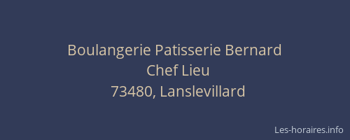 Boulangerie Patisserie Bernard