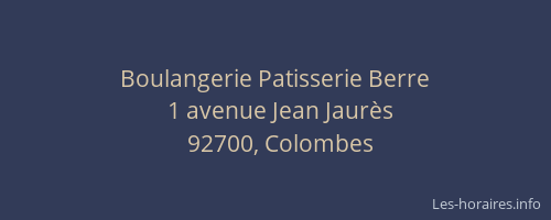 Boulangerie Patisserie Berre