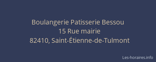 Boulangerie Patisserie Bessou