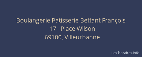 Boulangerie Patisserie Bettant François