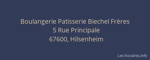 Boulangerie Patisserie Biechel Frères