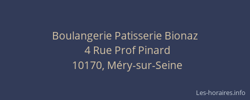 Boulangerie Patisserie Bionaz