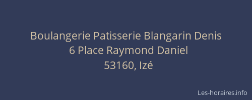 Boulangerie Patisserie Blangarin Denis