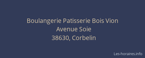Boulangerie Patisserie Bois Vion