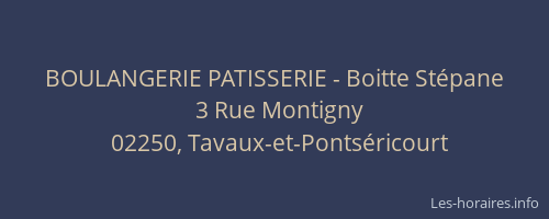 BOULANGERIE PATISSERIE - Boitte Stépane