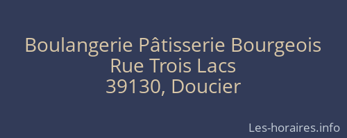 Boulangerie Pâtisserie Bourgeois