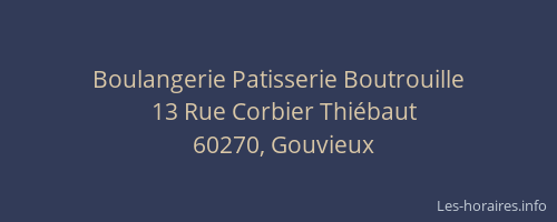 Boulangerie Patisserie Boutrouille