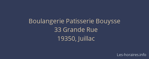 Boulangerie Patisserie Bouysse