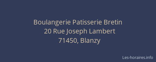 Boulangerie Patisserie Bretin