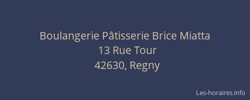 Boulangerie Pâtisserie Brice Miatta
