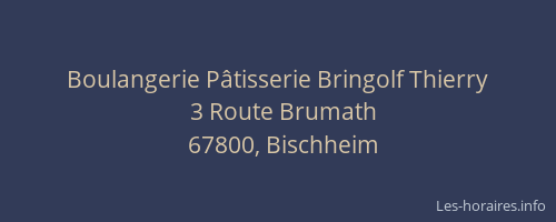 Boulangerie Pâtisserie Bringolf Thierry