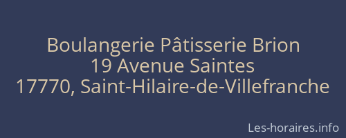 Boulangerie Pâtisserie Brion