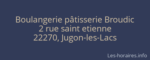 Boulangerie pâtisserie Broudic