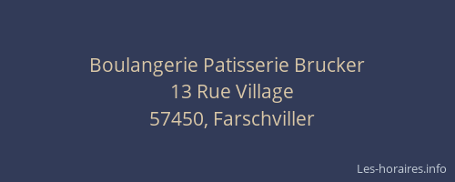 Boulangerie Patisserie Brucker
