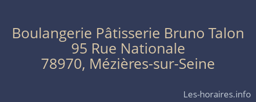 Boulangerie Pâtisserie Bruno Talon