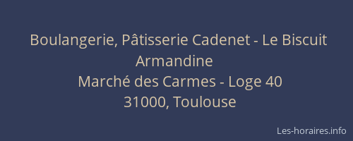 Boulangerie, Pâtisserie Cadenet - Le Biscuit Armandine