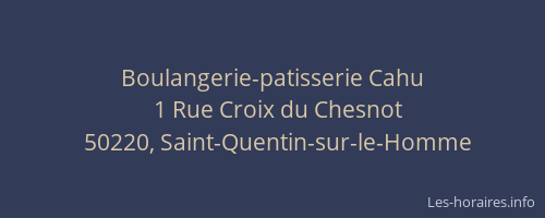 Boulangerie-patisserie Cahu