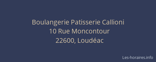 Boulangerie Patisserie Callioni