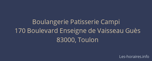 Boulangerie Patisserie Campi